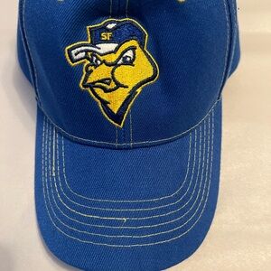 Blue Cap with Yellow Accents